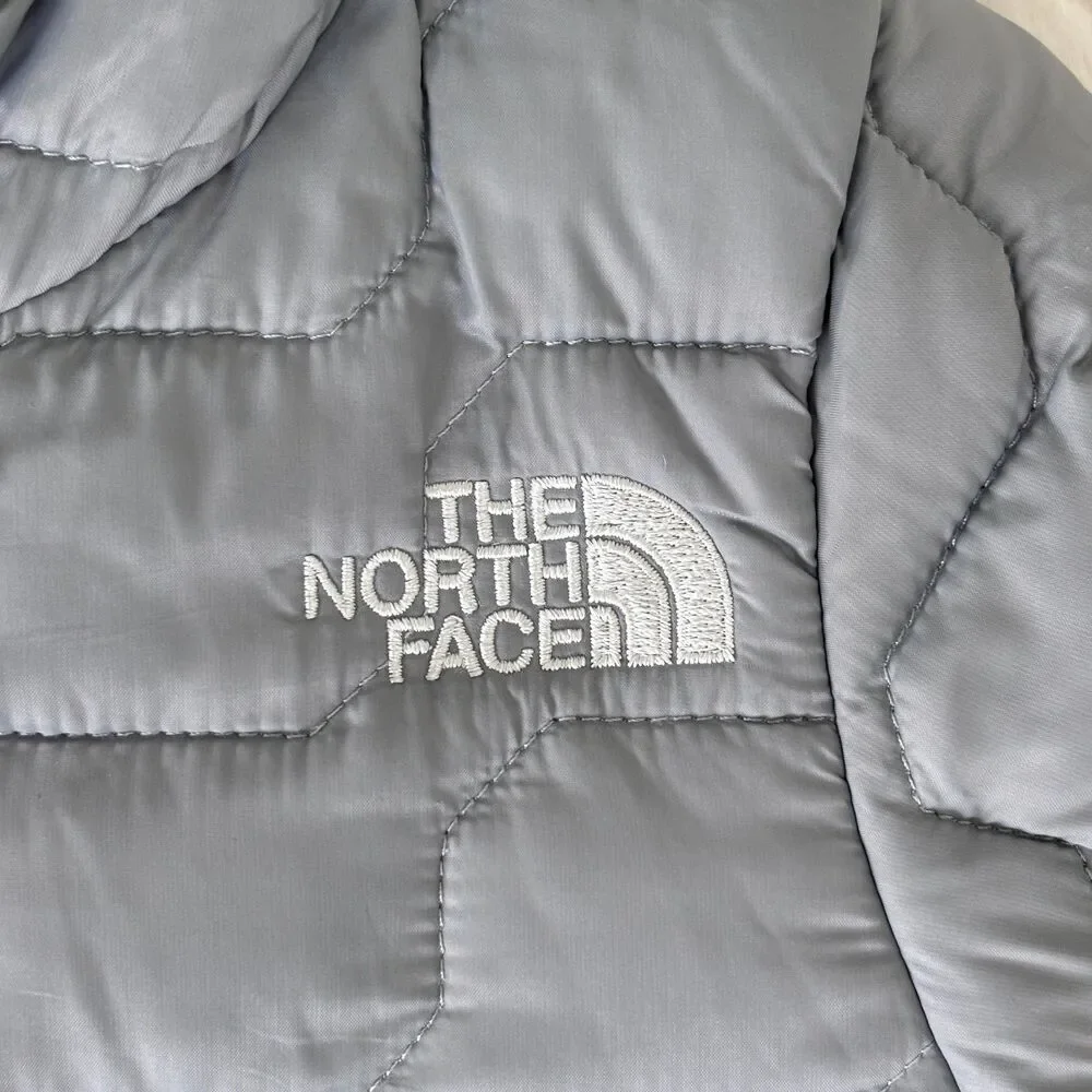 The North Face Baby 18-24M ThermoBall Gray Fleece Lined Hooded Bunting Snowsuit